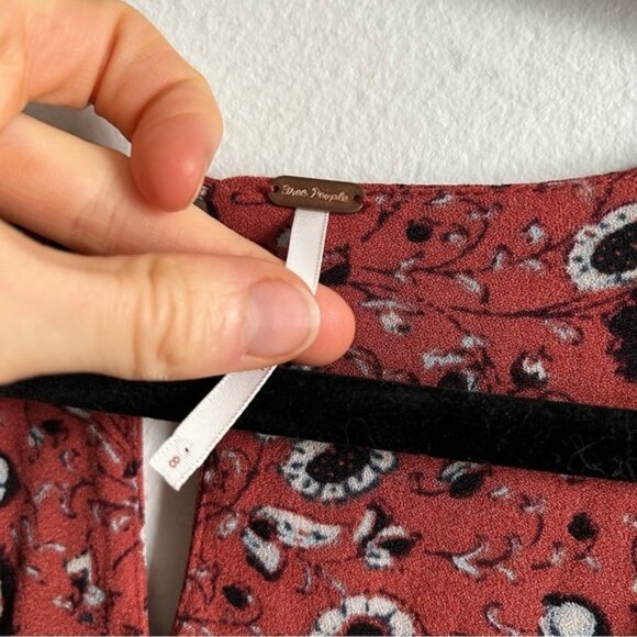 Free People Sz 8 Some Like It Hot Floral  Long Sleeves Jumpsuits - Picture 7 of 14